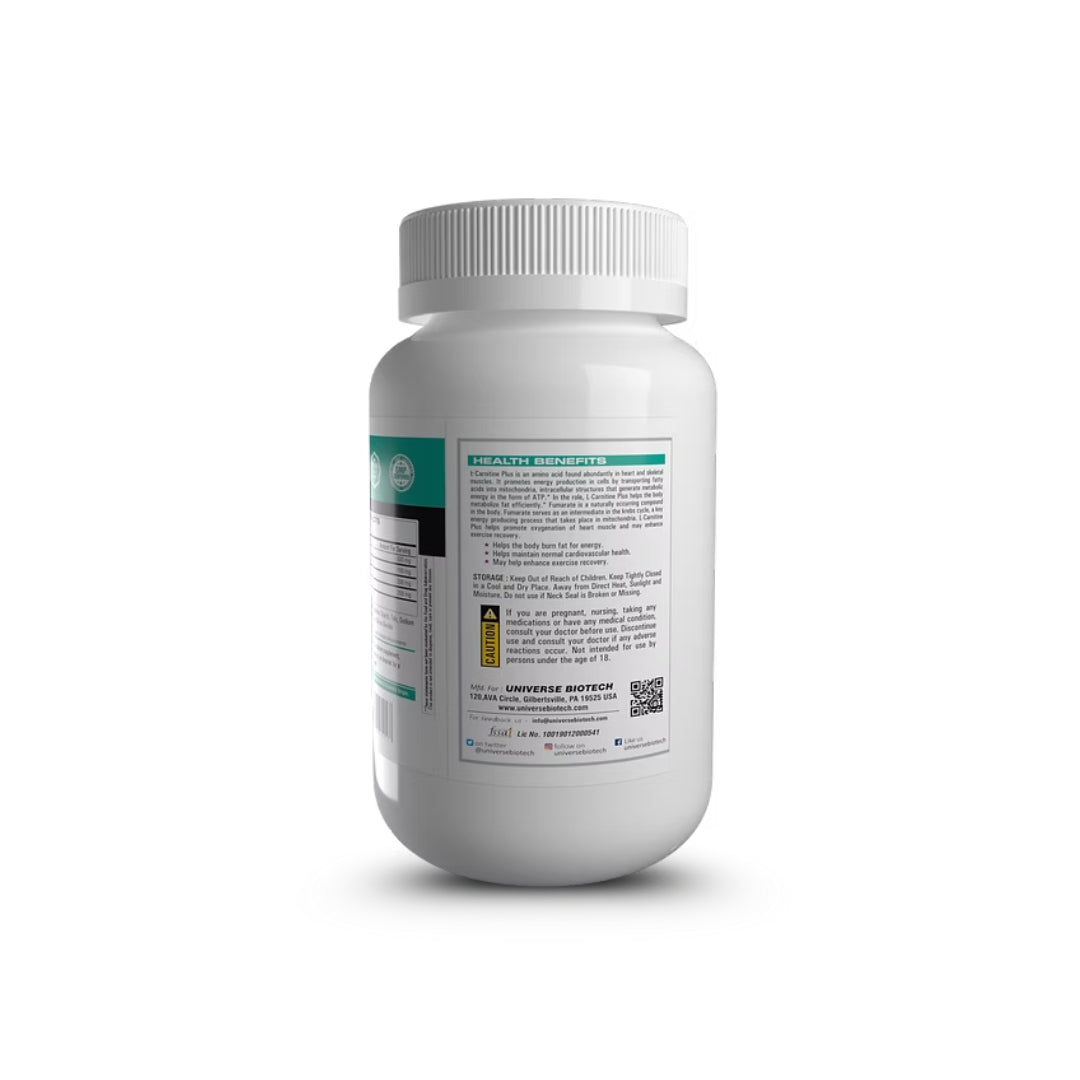 Universe Biotech L-Carnitine Plus, 120 Tablets