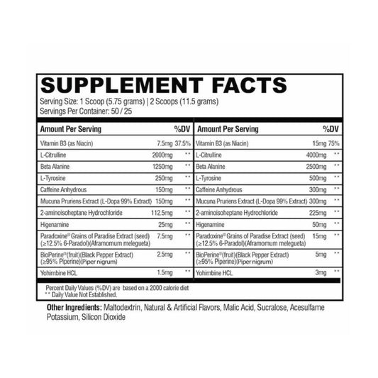 Condemned Convict Pre Workout - Blueberry Lemonade, 50 Servings