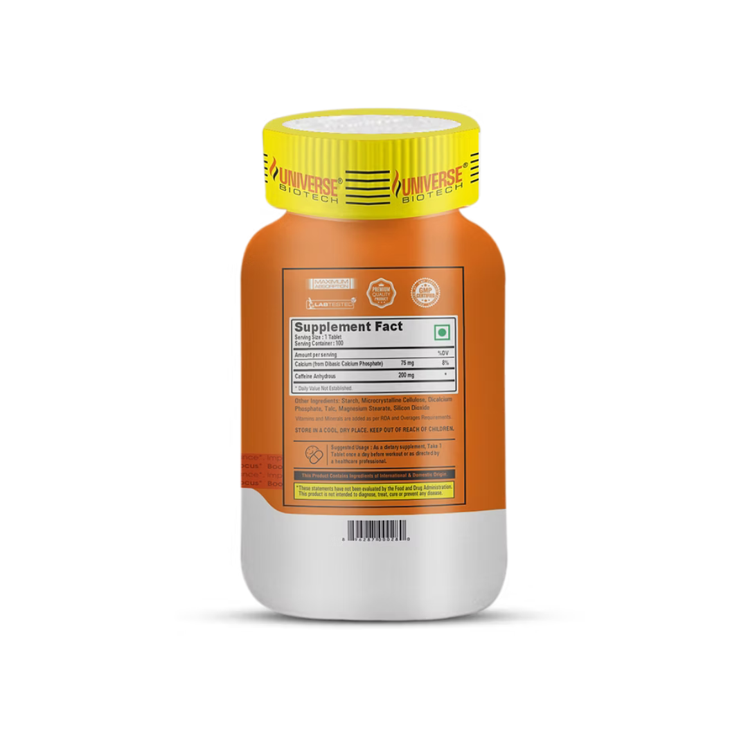 Universe Biotech Caffeine, 100 Tablets