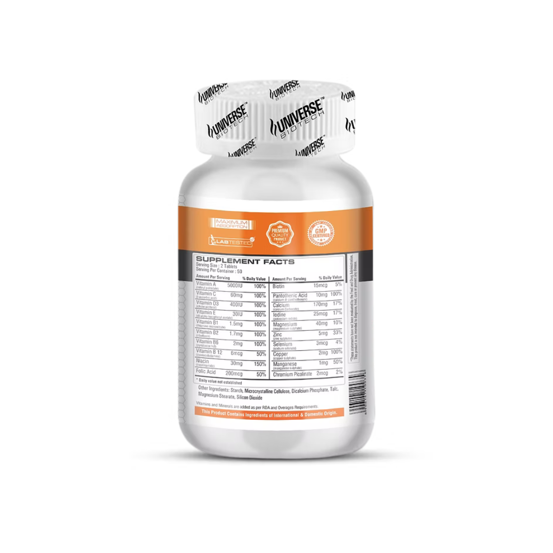 Universe Biotech Multivitamins, 100 Tablets