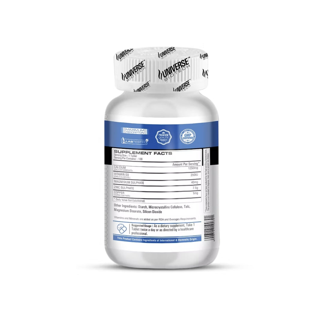Universe Biotech Calcium, 100 Tablets