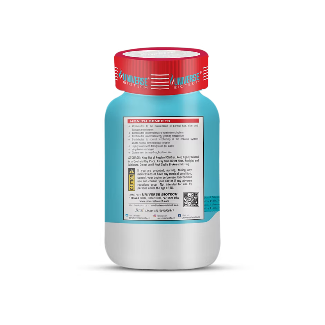Universe Biotech Biotin, 100 Tablets